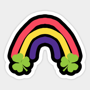 Saint Patricks Day Shamrock Rainbow Sticker